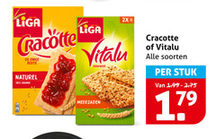  6 liga enige naturel granen 2x vitalu crackers meerzaden cracotte soorten stuk 17 
