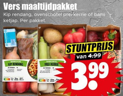  vers maaltijdpakket kip rendang ovenschotel prei kerrie bami ketjap pakket 3 99 