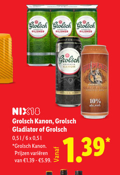 klik op dit plaatje voor een vergroting en voor vergelijkbare aanbiedingen gerelateerd aan
grolsch speciaalbieren blikjes bier 6 10 pilsner kanon gladiator nix18 varieeren 5.99 grolsch speciaalbieren blikjes bier 6 10 pilsner kanon gladiator nix18 varieeren 5.99