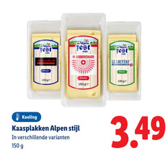  150 alpin alpen style emmentaler le gruyere slices ge koeling kaasplakken stijl 