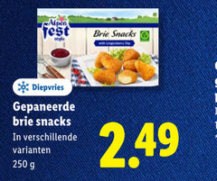  250 alpen brie snacks with diepvries gepaneerde 