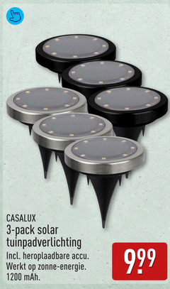  3 pack solar heroplaadbare accu zonne energie 