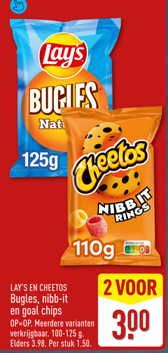 klik op dit plaatje voor een vergroting en voor vergelijkbare aanbiedingen gerelateerd aan
2 300 bugles nat cheetos nibb it goal chips nibbit rings nutri score meerdere elders stuk 2 300 bugles nat cheetos nibb it goal chips nibbit rings nutri score meerdere elders stuk