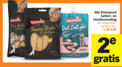  2 sticks rosewood chewy deli delight tasty katten hondenvoeding varieeren salmon 