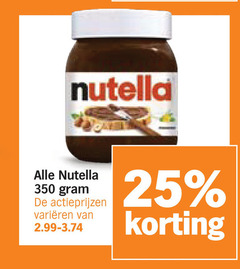  nutella hazelnootpasta 25 350 varieeren 
