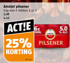  amstel blikjes bier 6 25 33 pilsener tray blikken 5.99 liter 6x 30ml dier 