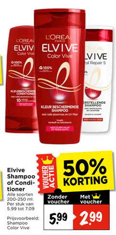 klik op dit plaatje voor een vergroting en voor vergelijkbare aanbiedingen gerelateerd aan
5 10 50 100 paris elvive oreal color vive repair conditioner kleur beschermende shampoo uv filter gekleurd herstellend aminozuren ceramide soorten ml stuk 5.99 voucher 5 10 50 100 paris elvive oreal color vive repair conditioner kleur beschermende shampoo uv filter gekleurd herstellend aminozuren ceramide soorten ml stuk 5.99 voucher