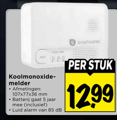  5 smartwares melder mm batterij jaar alarm stuk 