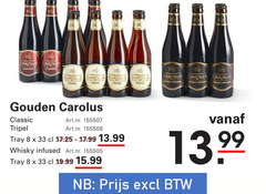  gouden carolus speciaalbieren 8 33 classic tripel tray whisky infused 