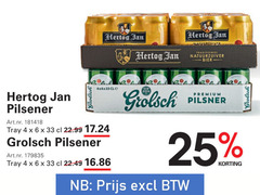  hertog jan grolsch blikjes bier 4 6 25 33 traditioneel natuurzuiver pilsener tray premium pilsner 