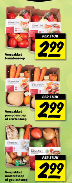  tomaten verspakket tomatensoep stuk pompoen pompoensoep erwtensoep mosterd mosterdsoep goulashsoep goulash 