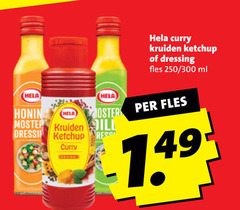  hela kruiden jill ketchup curry reservoir dressing fles 250 300 ml 