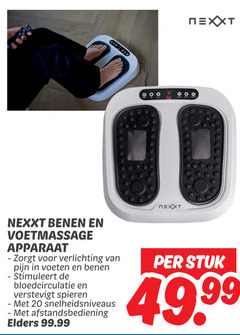  20 nexxt benen voetmassage apparaat verlichting pijn voeten stimuleert bloedcirculatie spieren snelheidsniveaus afstandsbediening elders 00 stuk 