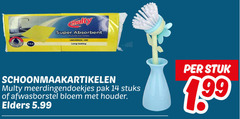  14 multy super absorbent universal use lasting schoonmaakartikelen meerdingendoekjes pak stuks afwasborstel bloem houder elders 5.99 stuk 1 99 