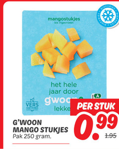  250 mangostukjes ingevroren fles vers jaar lekke mango stukjes pak stuk 