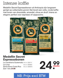  medellin secret koffiebonen 1 intense koffie espressobonen langzaam gerijpt vulkanische grond volle ronde tonen chocolade amandel citrus druif elegant espresso cappuccino guatemala antigua la luis pedro dark chocolate cinnamon blueberry medium single farm specialty coffee colombia silvia plums hazelnut washed costa santa elena luz marina raspberry red grape dates lemon zak kilo 