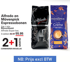  movenpick alfredo koffiebonen 1 2 3 100 espressobonen zak kilo super bar zakken combineren espresso switzerland caffee crema hochland arabica 