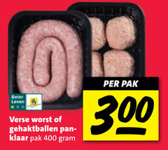 klik op dit plaatje voor een vergroting en voor vergelijkbare aanbiedingen gerelateerd aan
300 400 beter leven verse worst gehaktballen pan klaar pak 300 400 beter leven verse worst gehaktballen pan klaar pak