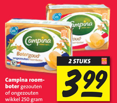  2 10 250 campina botergoud room boter gezouten ongezouten wikkel oud stuks 