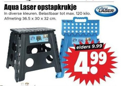  30 32 120 aqua laser opstapkrukje kleuren belastbaar kilo cm elders 