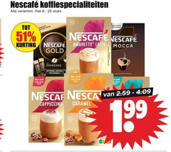  nescafe oploskoffie 8 25 100 koffiespecialiteiten pak stuks dezelfde gold design amaretto latte mocca new same espresso intense aroma arabica volle cappuccino caramel 1 99 