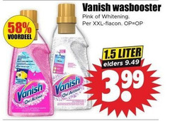  voordeel vanish wasbooster pink whitening xxl flacon action liter elders 