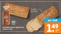  bakkers brood rijk vezels bakkersbrood tijgerbrood volkoren luchtig stuk 