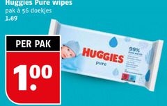  99 100 huggies wipes pak doekjes pure water 