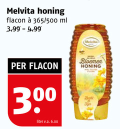  300 honing flacon 500 ml 3.99 bloemen liter v.a. 