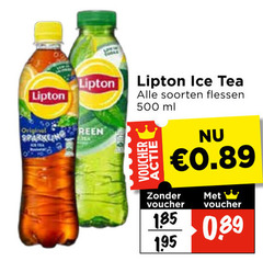  lipton ice tea 500 original soorten flessen ml voucher 