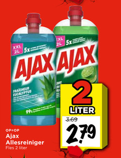  2 99 279 xl xxl 5x ajax fraicheur eucalyptus allesreiniger fles liter 