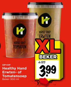  950 verse soep tomaten healthy hand erwtensoep tomatensoep beker ml erwten xl 3.99 