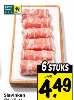  6 beter leven bescherming slavinken pak stuks 5.99 
