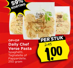  100 250 daily chef verse pasta spaghetti tagliatelle pappardelle stuk 
