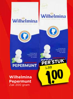  200 wilhelmina pepermunt zak stuk 