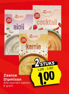  6 100 dip mix zaanse aioli cocktail kerrie soorten zakken 2stuks 