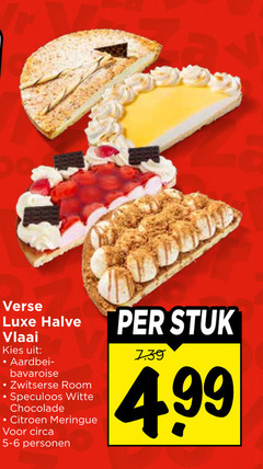  verse luxe halve vlaai aardbei bavaroise zwitserse room speculoos witte chocolade citroen meringue circa personen stuk 