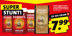  douwe egberts koffie 10 100 250 super douw meester excellent arabica gold aroma rood snelfiltermaling mocca pak 2x l roc joline evenwichtig rond rooi 