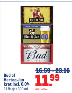  hertog jan bud krat bier 24 100 300 alcoholvrij trade america king beers 0.0 ml 