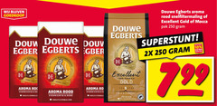  douwe egberts koffie 7 10 15 100 250 douw meester aroma roc evenwichtig joline branders rood rond excellent arabica gold snelfiltermaling mocca pak 2x 