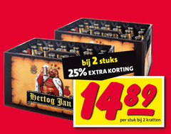  hertog jan krat bier 2 25 stuks stuk kratten 