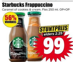  starbucks ijskoffie 99 250 frappuccino caramel cream fles ml voordeel elders 