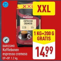 klik op dit plaatje voor een vergroting en voor vergelijkbare aanbiedingen gerelateerd aan
barissimo koffiebonen 1 200 people nature xxl coffee experts espresso cremoso whole beans intensity 7 10 1.2 barissimo koffiebonen 1 200 people nature xxl coffee experts espresso cremoso whole beans intensity 7 10 1.2
