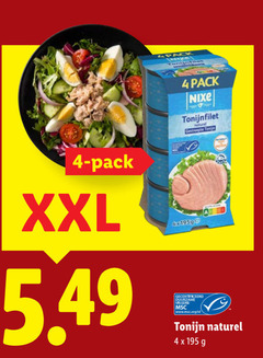  4 pack tonijnfilet naturel gestreepte tonijn xxl gecertificeerd duurzame visserij www.msc.org nl 