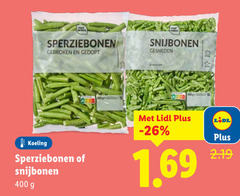 400 sperziebonen gebroken snijbonen gesneden gewassen koeling 