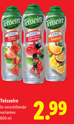  90 600 teisseire depuis zero fraise strawberry flavour grenadine tropical sans sucres sugar ml 