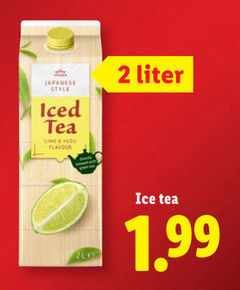  2 japanese style iced tea lime flavour liter ice 