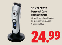  9 40 silvercrest personal care baardtrimmer snijlengte instellingen stappen 5 mm opzetstukken 