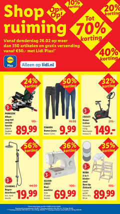  1 2 3 5 8 10 20 24 32 33 35 36 40 50 80 210 240 350 shop artikelen verzending lidl.nl garant jaar parkside afkort zaag verstek functie zaagblad mm esmara dames jeans maten l crivit trainer vliegwiel 4 weerstands niveaus livarno regen doucheset douche crest naaimachine machine functies roba kinder stoel born up gordel 44 cm loopt verzendkosten 99 toeslag 31 9 