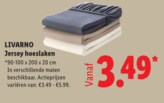  20 200 livarno jersey hoeslaken 90-100 cm maten beschikbaar varieeren 5.99 